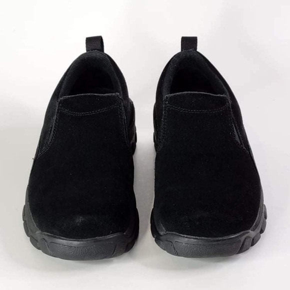 Lands End Insulated All Weather Suede Black Moc Slip On Shoe Size 6 Women’s - Picture 2 of 8